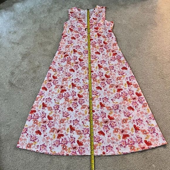 CHLOE + RENE Size Large Sun Dress Maxi Cutout Short Sleeve Floral Multi - NEW - Picture 8 of 16